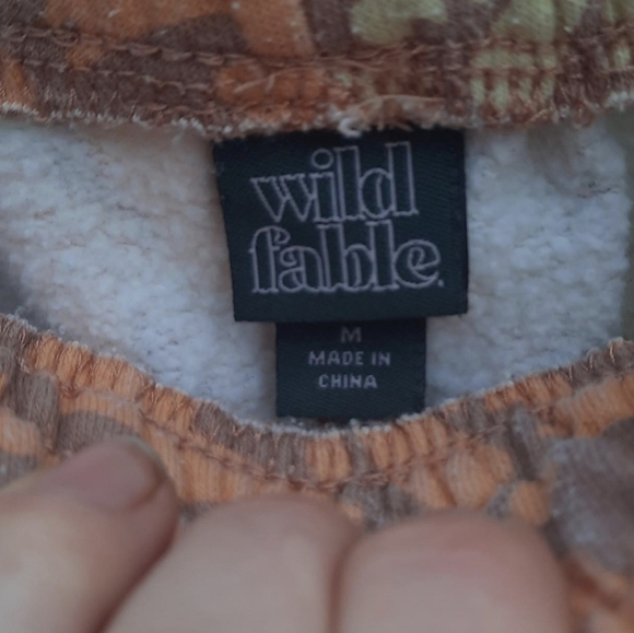 Wild Fable Floral Athletic Shorts - Orange and Green - Picture 5 of 6